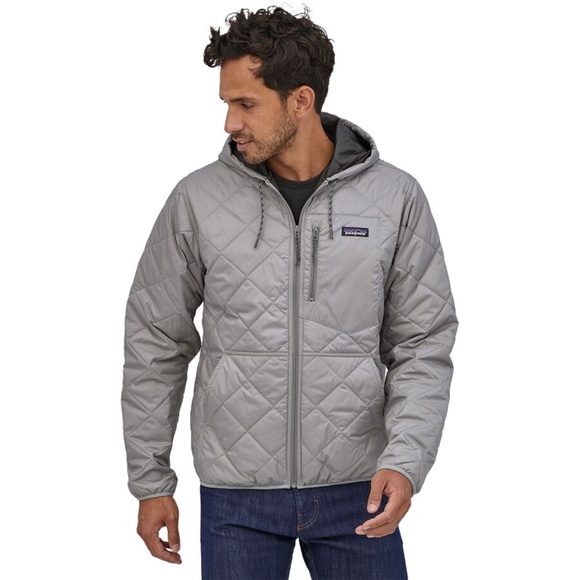 Patagonia | Jackets u0026 Coats | Nwt Patagonia Mens Diamond Insulated Quilted Bomber  Hoody Silverlight Grey | Poshmark